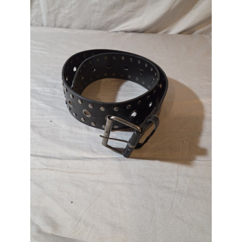 Mudd Vintage Y2K Double Grommet Black Belt | M/L